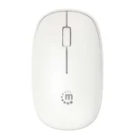 Mouse Manhattan 190312 MW3050 - Óptico, Inalámbrico, Nano USB, 1200 DPI, Requiere 1 Batería AA, Blanco