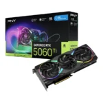 Tarjeta De Video PNY NVIDIA GeForce RTX 5060 Ti EPIC-X RGB OC - 8GB 128-bits GDDR7, PCI Express x16 5.0, Cuda 4608, x2 8Pin, DP, HDMI, Negro