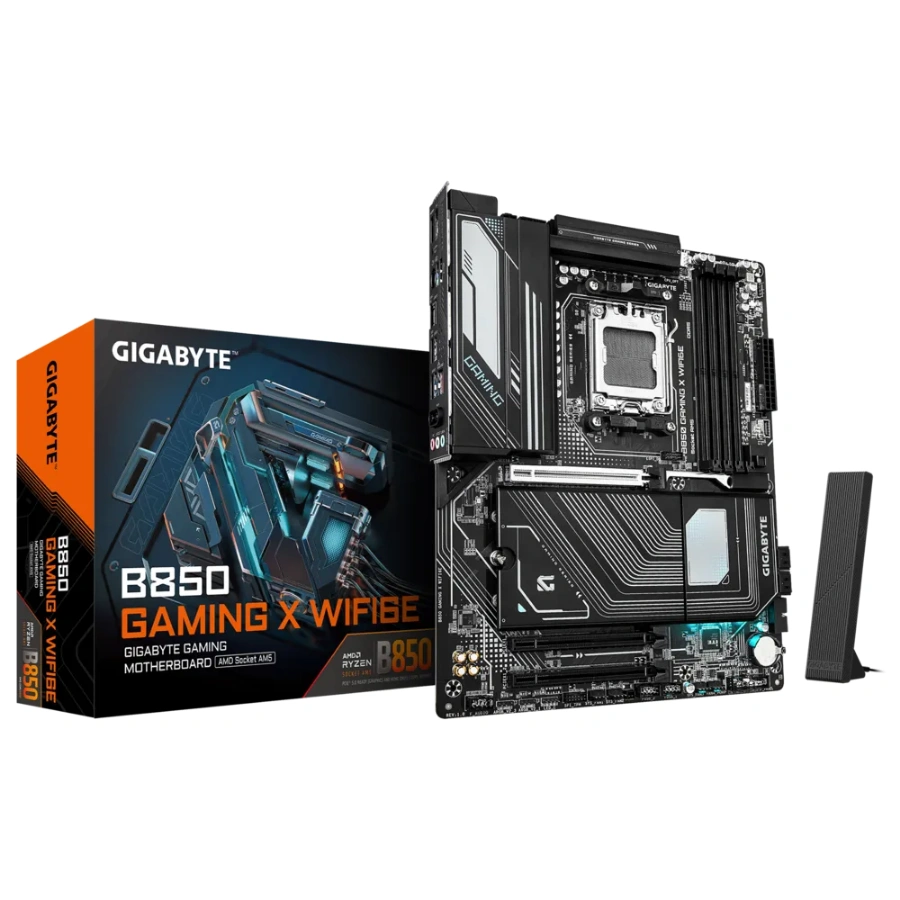 B850 GAMING12t Tarjeta Madre GIGABYTE B850 GAMING X WIFI6E - Socket AM5, 256GB X4 DDR5 8200Mhz OC*, Hdmi, Dp, Wifi6e, Bluetooth, M.2 PCIe 5.0 - ATX - Image 1