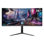 Monitor Gamer Curvo BALAM RUSH MGM34P LED 34" – 3440x1440 Ultra Wide Quad HD, G-Sync/FreeSync, Panel VA, 165Hz, Hdmi, Dp, 1MS, Sin Bordes, Negro