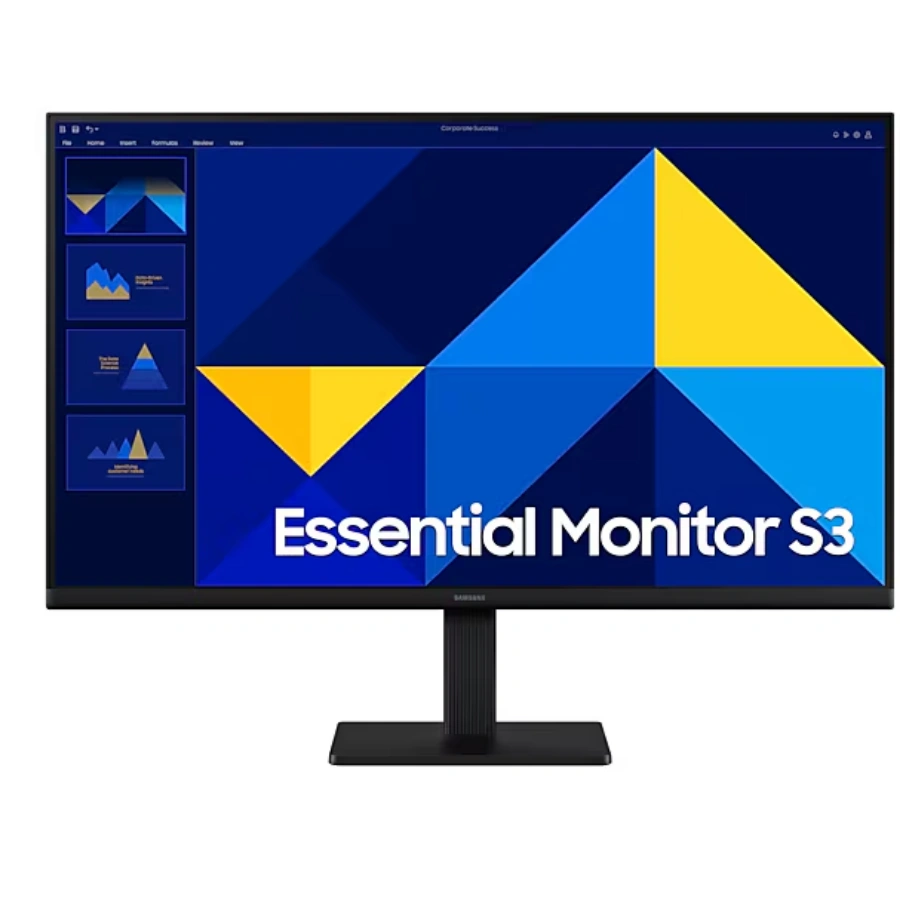 CP-SAMSUNG-LS27D300GALXZX-0c6596 Monitor SAMSUNG S3 LCD 27" – 1920 x 1080 Full HD, Modo Eye Saver, Panel IPS, 100Hz, Hdmi, Vga, 5MS, Vesa, Sin Bordes, Ultra Slim, Negro - Image 1