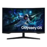 Monitor Gamer Curvo SAMSUNG Odyssey G5 G55C LED 32" – 2560 x 1440 QHD, Flicker Free/FreeSync/Modo Eye Saver, Panel VA, 165Hz, Hdmi, Dp, 1MS, Vesa, Sin Bordes, Negro