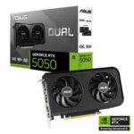 Tarjeta De Video ASUS NVIDIA Dual GeForce RTX 5050 OC Edition - 8GB GDDR6, 128Bit, 2647MHz, Núcleos Cuda 2560, PCI-e 5.0, Hdmi, Dp - X1 8 Pin