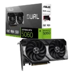 Tarjeta De Video ASUS NVIDIA Dual GeForce RTX 5060 OC Edition - 8GB GDDR7, 128 Bit, 2535MHz, Núcleos Cuda 3840, Pci-E 5.0, Hdmi, Dp - X1 8 Pin