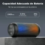 Bocina 1HORA BOC242 – Bluetooth 5.1 Inalámbrico, Speaker Subwoofer, Portátil Con Rgb, TF, USB, AUX, Carga Tipo C, Negro - Image 4