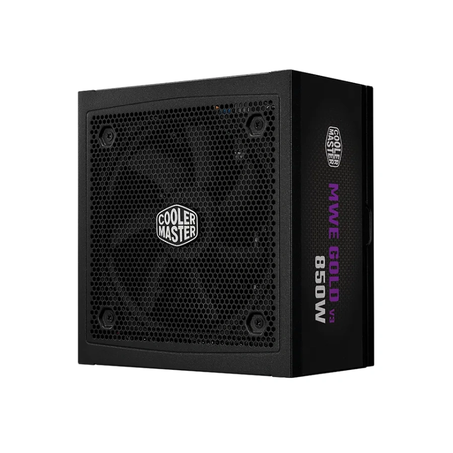 MPX-8503-AFAG-2EBUS123 Fuente de Poder Cooler Master MWE GOLD 850 V3 - 850W, Modular, 80+ GOLD, 24 pin ATX, PCI-e 6+2 Pin, EPS 4+4 Pin, ATX 3.1, 120mm, Negro - Imagen 1