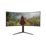 Monitor Gamer Curvo Naceb R1500 LED 34" RGB – 3440 X 1440 Ultra Wide Quad HD, G-Sync/FreeSync, Panel VA, 165Hz, HDMI, DP, 1MS, Vesa, Sin Bordes, Negro