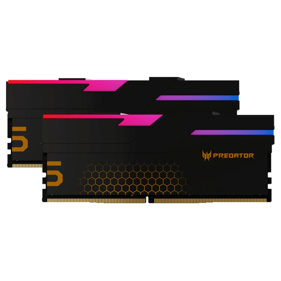 eac5d3f241fcbaf668e5dfa8bc91c144 Kit Memoria RAM ACER PREDATOR Hermes - 64GB 2X32GB, DDR5 6400MHz, CL32, 1.4V, DIMM, XMP - Negro - Image 1
