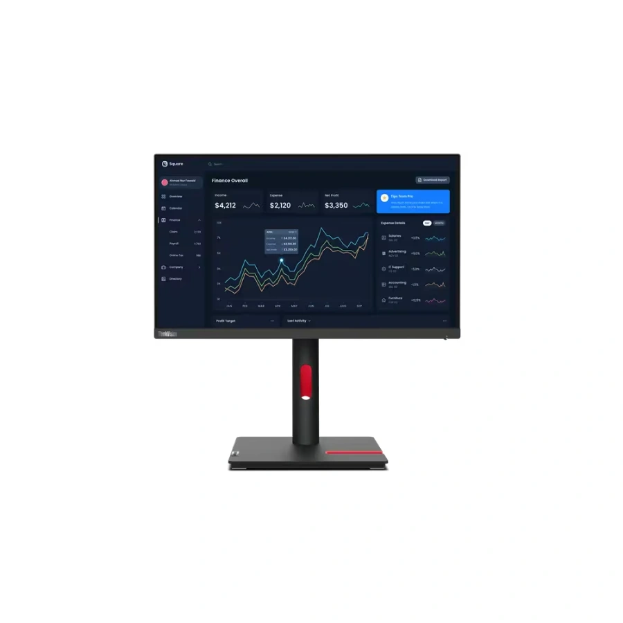 hrecobs23 Monitor LENOVO THINKVISION T22I-30 - 21.5” 1920x1080 Full HD, Panel IPS, 60Hz, HDMI, DP, VGA, 4MS - Color Negro - Image 1