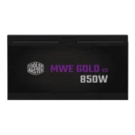 Fuente de Poder Cooler Master MWE V3 80 PLUS Gold 850W - No Modular, 80+ GOLD, 24 pin ATX, PCI-e 6+2 Pin, EPS 4+4 Pin, 120mm, Negro - Image 3