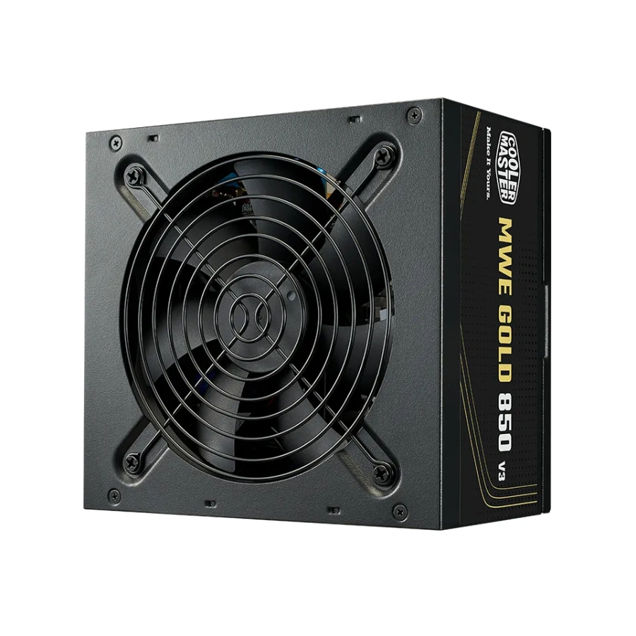 smart Fuente de Poder Cooler Master MWE V3 80 PLUS Gold 850W - No Modular, 80+ GOLD, 24 pin ATX, PCI-e 6+2 Pin, EPS 4+4 Pin, 120mm, Negro - Image 1