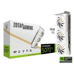 Tarjeta de Video Zotac NVIDIA GeForce RTX 5070 Ti Solid Core OC White Edition - 16GB 256-bit GDDR7, PCI Express x16 5.0, Cuda 8960, x2 8Pin, DP, HDMI