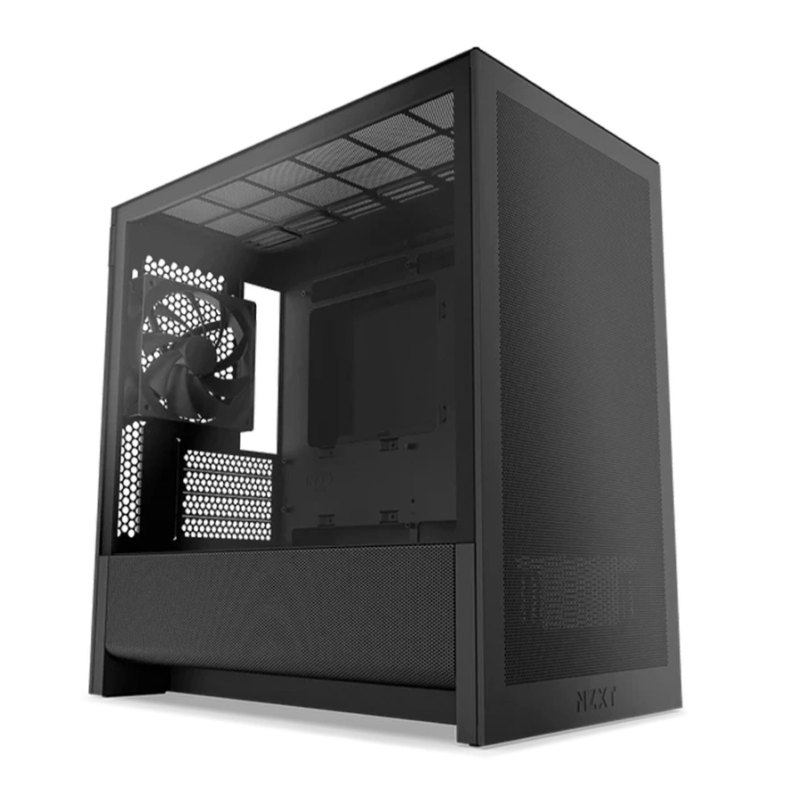 983e3956954ea890598d2e87122b90c8 Gabinete NZXT H3 Flow - Micro-ATX Midi Tower, Cristal Templado, 1 Vent. Incluidos, USB 3.0, Negro - Imagen 1