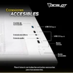Gabinete OCELOT Gaming A-CUBE 1 - ATX, Cristal Templado, 3 Vent. Incluidos, USB 3.0, Blanco - Image 8