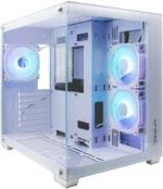 Gabinete OCELOT Gaming A-CUBE 1 - ATX, Cristal Templado, 3 Vent. Incluidos, USB 3.0, Blanco