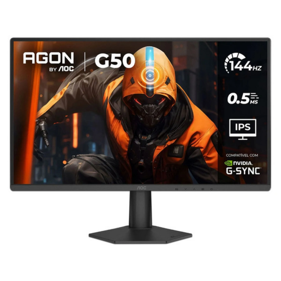 CP-AOC-27G50F-1 Monitor Gamer AOC 27G50F LCD 27" - 1920 x 1080 Full HD, Panel IPS, 144Hz, Hdmi, DP, 0.5MS, Vesa, G-Sync, Negro - Image 1
