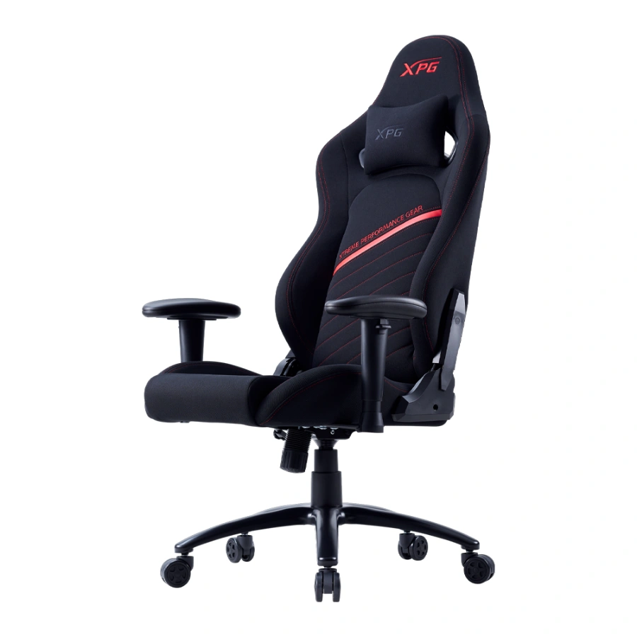 7d1cf429103315e01ea113b4ff21946c Silla Gamer XPG NEXUS-BKCWW - Soporte Lumbar, Reposabrazos Ajustables en 2D, Respaldo Reclinable, Pistón Clase 4, Hasta 125kg, Tela Repelente Al Agua, Negro Con Rojo - Imagen 1