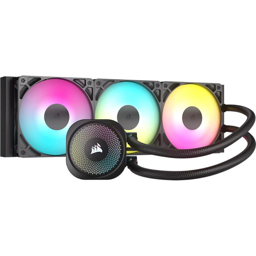 CW-9060093-WW_01 Enfriamiento Liquido AIO CORSAIR NAUTILUS 360 RS - 360mm, 3x120mm, Hasta 2100 RPM, 72.8 CFM, 36 dBA, 4pin 12V, 3pin 5V - Negro - Imagen 1