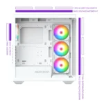 Gabinete MUNFROST POLARIS - ATX, Cristal Templado, 4 Vent. Incluidos, USB 3.0, Blanco - Imagen 4