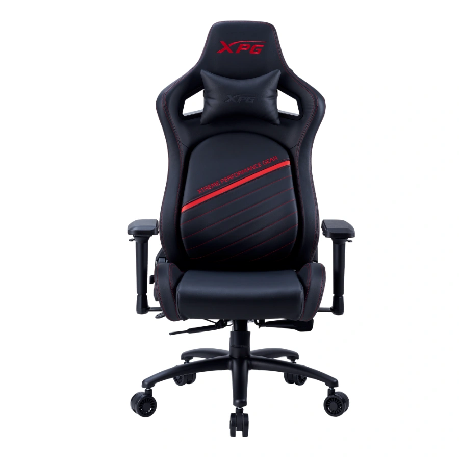 f424fa691a9689ae42a235ef8d407c33 Silla Gamer XPG NEXUS PLUS - Soporte Lumbar, Reposabrazos Ajustables en 4D, Respaldo Reclinable, Pistón Clase 4, Hasta 125kg, Cuero Sintético, Negro Con Negro - Imagen 1