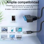 Cable Adaptador ACCESS POWER - USB 3.0 A Sata 2.5, Negro - Imagen 3