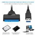 Cable Adaptador ACCESS POWER - USB 3.0 A Sata 2.5, Negro - Imagen 2