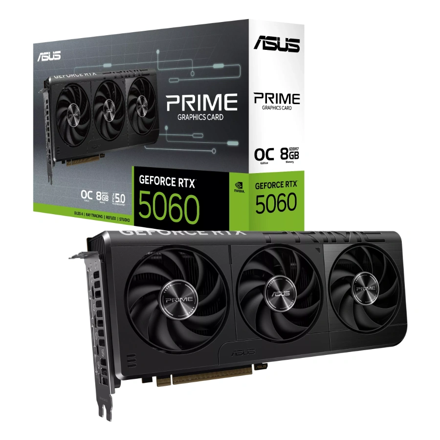 fwebp (8) Tarjeta De Video ASUS PRIME GeForce RTX™ 5060 OC Edition - 8GB GDDR7, 614 TOPs, Núcleos CUDA 3840, 128 Bit, PCI Express 5.0, X1 8Pin, OpenGL®4.6 - Imagen 1