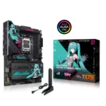 Tarjeta Madre Asus ROG STRIX X870E-H GAMING HATSUNE MIKU EDITION – Socket AM5, 256GB x4 DDR5 8000MT/s, HDMI, M.2 PCIe 5.0, USB C, USB 3.2, Wi-Fi 7, Bluetooth 5.4, ATX
