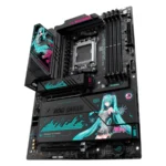 Tarjeta Madre Asus ROG STRIX X870E-H GAMING HATSUNE MIKU EDITION – Socket AM5, 256GB x4 DDR5 8000MT/s, HDMI, M.2 PCIe 5.0, USB C, USB 3.2, Wi-Fi 7, Bluetooth 5.4, ATX - Image 3