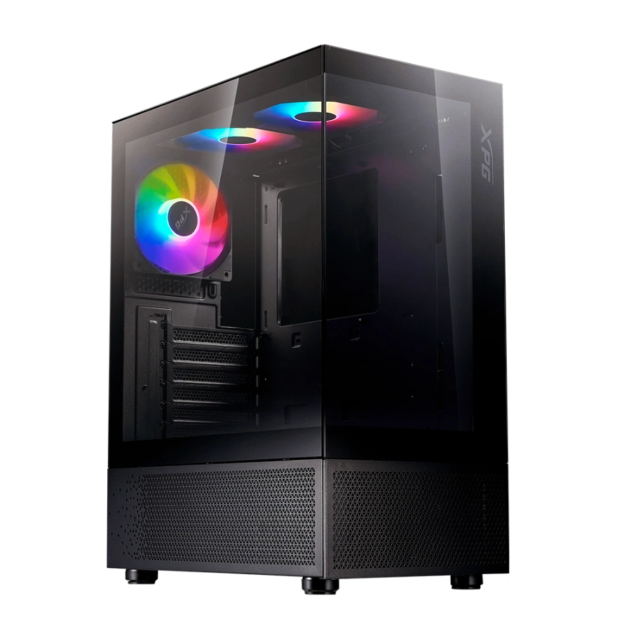 06c878f087001fb6db751ce02d2640e8 Gabinete XPG INVADER X MINI Torre Media - ATX/mATX/Mini-ITX, Vidrio Templado 4mm, 5 Ventiladores ARGB 120mm - Negro - Imagen 1