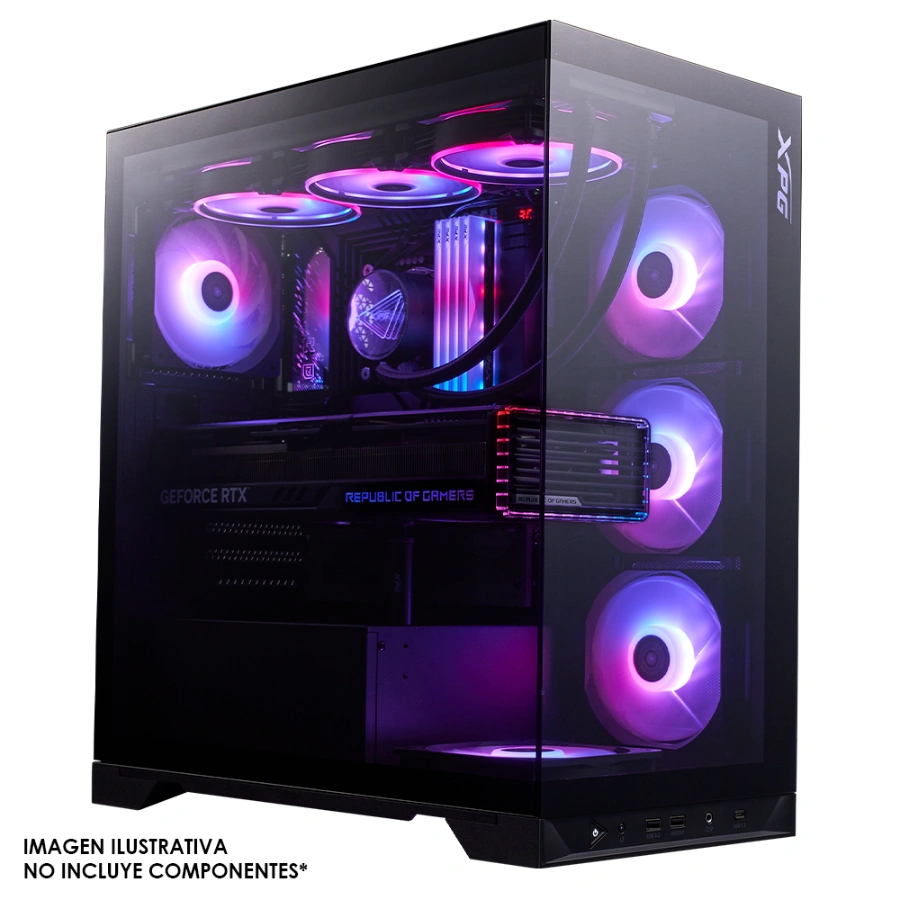4b3bbb26424e349d76975ed9ec9fce98 Gabinete XPG Invader X BTF - Torre Media, ATX, 5 Ventiladores ARGB 120mm, Soporte GPU 400mm, Soporte Radiador 360mm - Negro - Imagen 1
