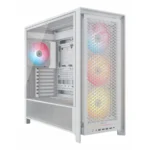Gabinete para PC Corsair 5000D RS - Torre Media, ATX/E-ATX, Vidrio Templado, 4 Ventiladores Incluidos, GPU hasta 450mm - Blanco