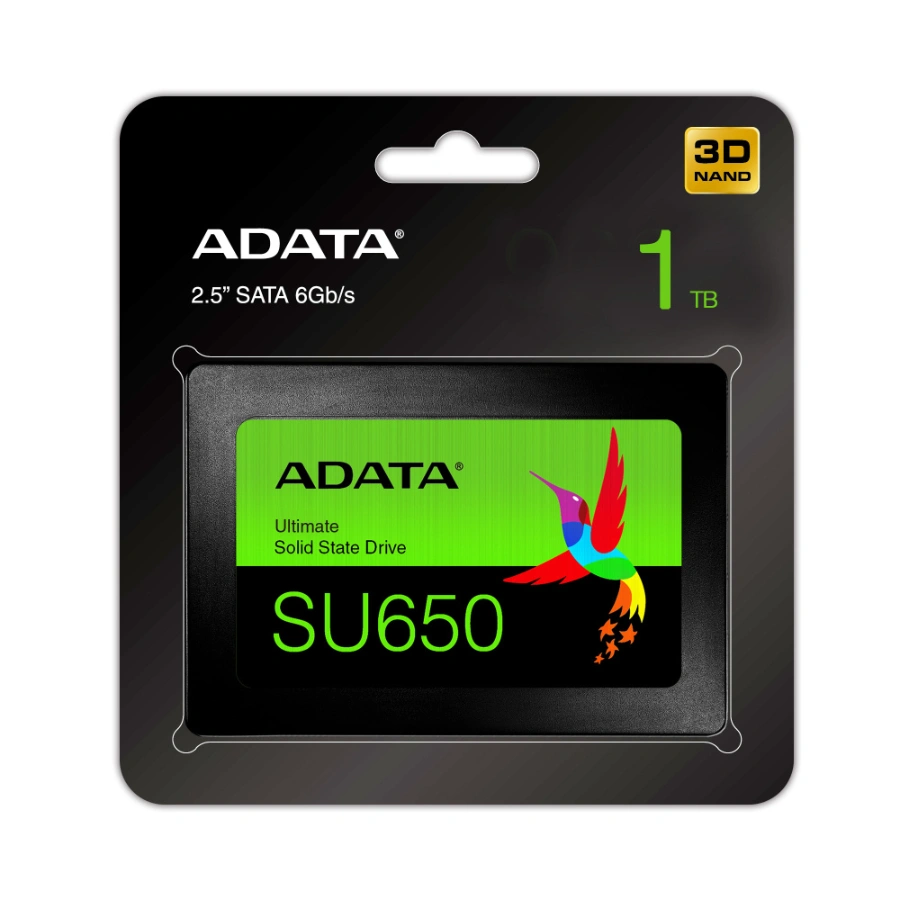 CP-ADATA-ASU650SS-1TT-R-ae9353 Unidad De Estado Solido SSD ADATA Ultimate SU650 - 1TB, SATA 6Gb/s, Hasta 520MB/s, Hasta 450MB/s, 3D NAND - Negro - Imagen 1