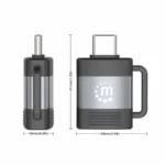 Adaptador USB-C a USB-A Manhattan 356312 V3.2 - USB 3.2 Gen 1, 5 Gbps, 3 A, Aluminio - Color Negro/Gris Espacial - Imagen 5