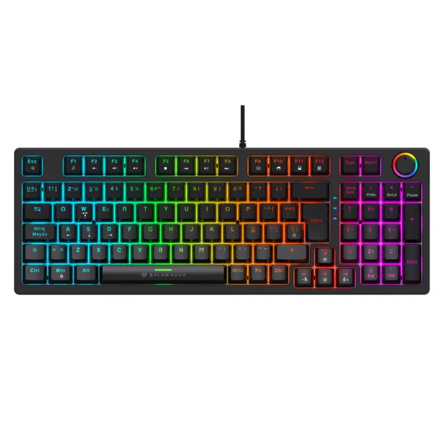 BR-945776-01 Teclado Gamer Mecánico Alámbrico Balam Rush Dominate X Pro GK777 - Formato 90% QWERTY, Switches SNK Red, Iluminación RGB, 98 Teclas Full Anti-ghosting - Color Negro - Imagen 1